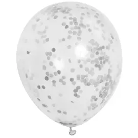 Konfettiballonger Sølv