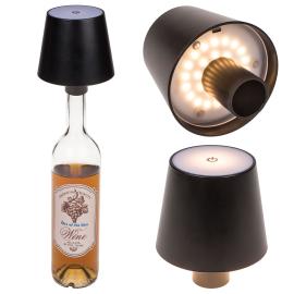 LED-Flaskelampe Svart 10,5 x 12 cm