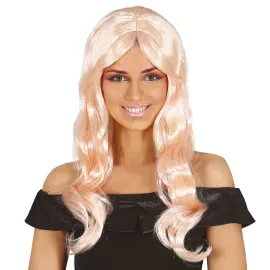 Lang B&oslash;lget Parykk Blond