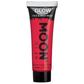 Moon Glow Glow in the Dark Kropps- & Ansiktsfarge Rød
