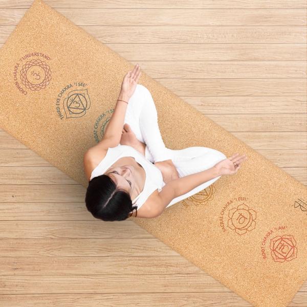 Kork Yogamatte med Bærerem