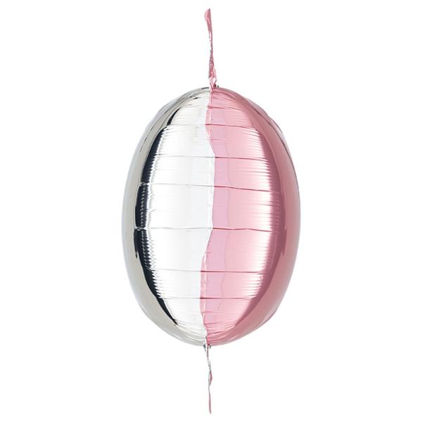 Puteballonger Sølv/Pastellrosa 4-pakning