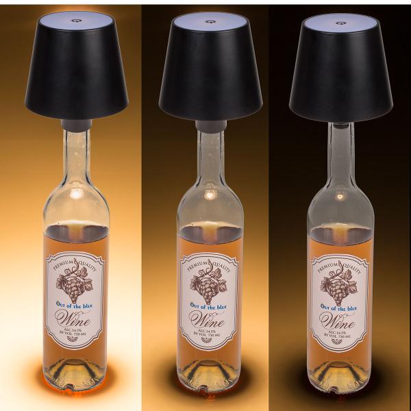 LED-Flaskelampe Svart 10,5 x 12 cm