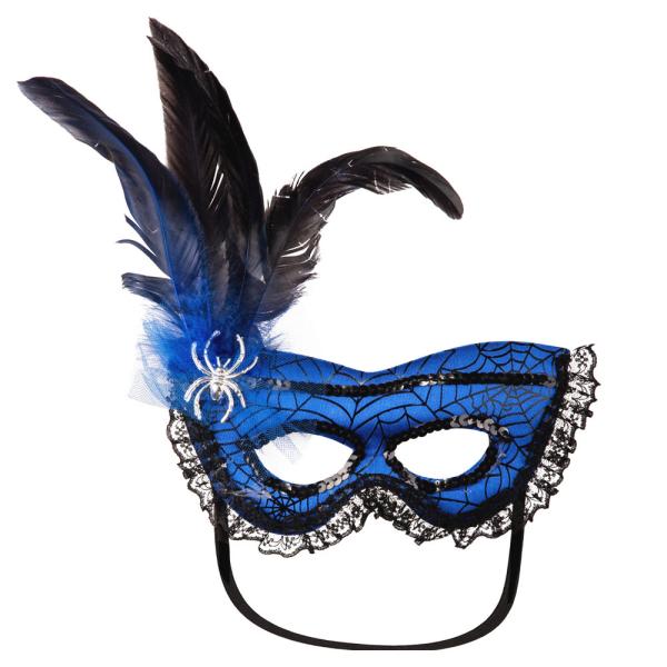 Venetiansk Maske Spindelvev Blå