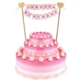 Baby Girl Kakepynt Happy Birthday