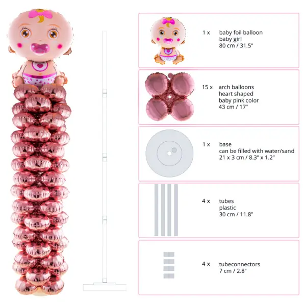 Baby Girl Ballongsøyle