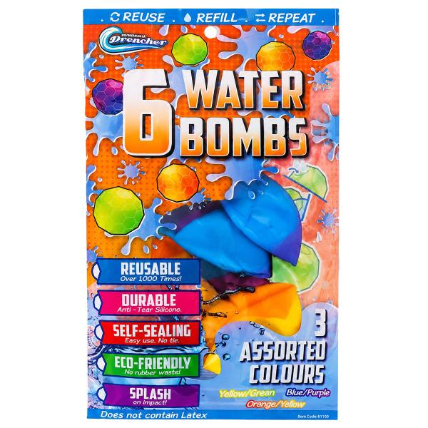 Silikon Vannballonger Gjenbrukbare 5,5 cm 6-pakning