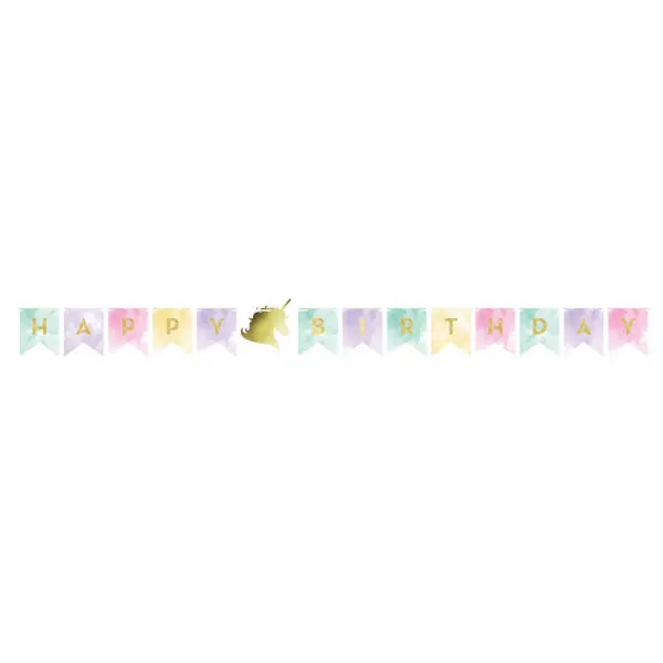 Happy Birthday Girlander Unicorn Sparkle