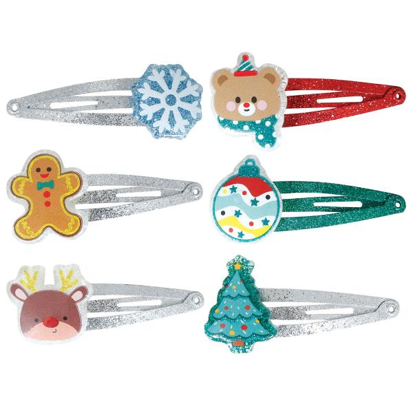 Hårspenner med Julemotiv 6-pakning
