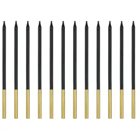 Kakelys Lange Svart/Gull 12-pakning