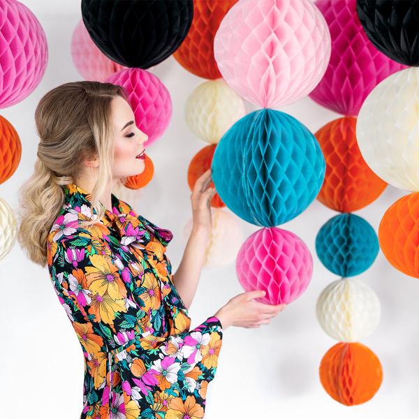 Hengende Honeycomb Lys Krem 20 cm