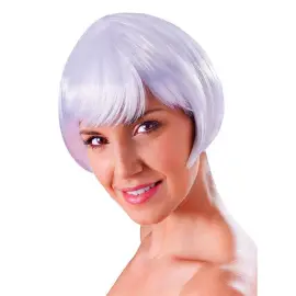 Fl&oslash;rtende Hvit Parykk