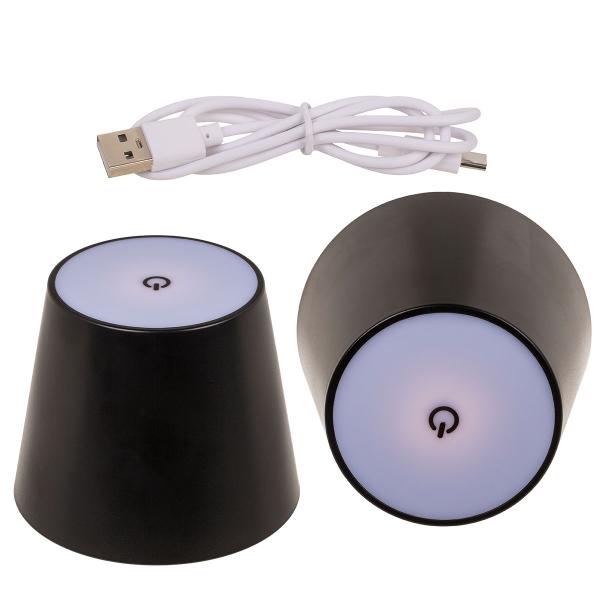 LED-Flaskelampe Svart 10,5 x 12 cm