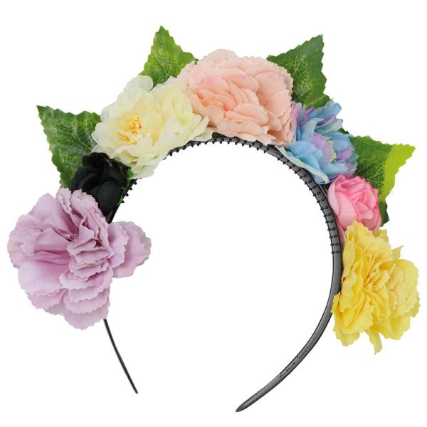 Hårbøyle med Lyse Blomster & Blader
