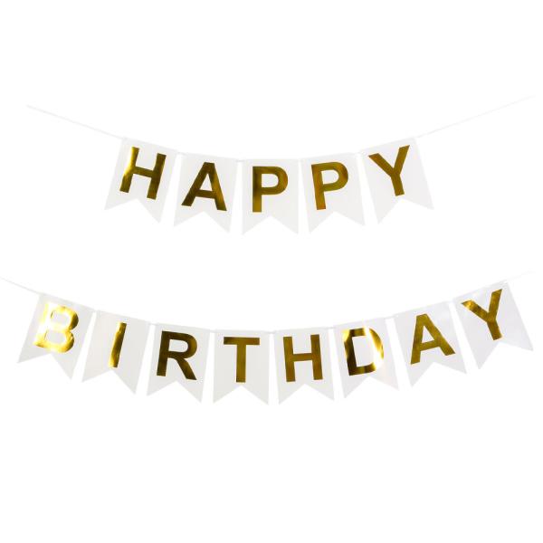 Happy Birthday Flaggirlander Hvit