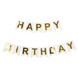 Happy Birthday Flaggirlander Hvit
