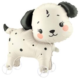 Folieballong Hund p&aring; Hjul 70 x 59 cm