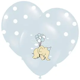 Baby Shower Ballonger Elephant Mix Blå