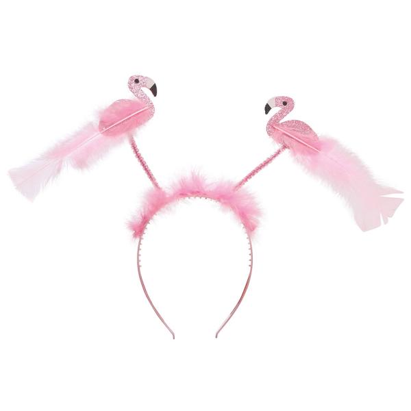 Flamingo Hårbøyle med Fjær