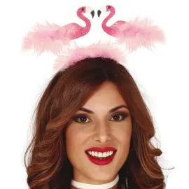 Flamingo Hårbøyle med Fjær