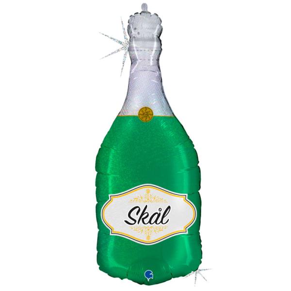 Folieballong Champagneflaske Skål