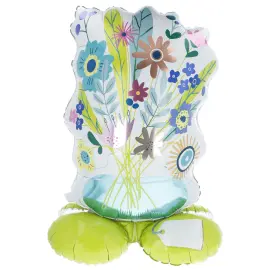 St&aring;ende Folieballong Blomsterbukett