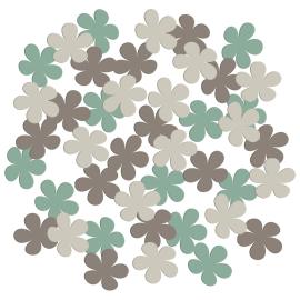 Konfetti Blomster Brungrå/Grønn/Beige 80-pakning