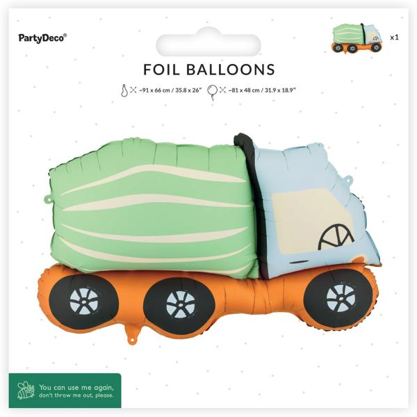 Folieballong Betongblanderbil 81 x 48 cm