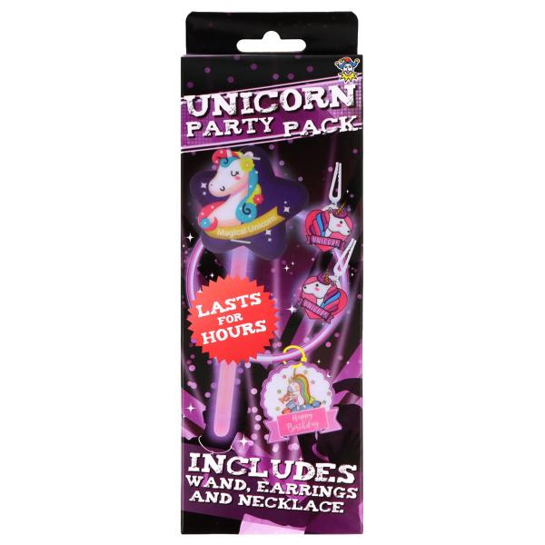 Selvlysende Unicorn Party Pack 19-pakning