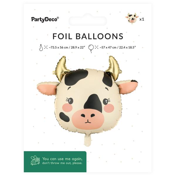 Folieballong Ku 57 x 47 cm