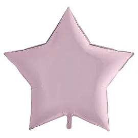 Stor Folieballong Stjerne Pastell Rosa