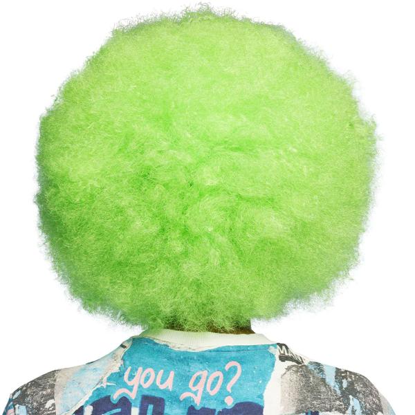 Afroparykk Neongrønn