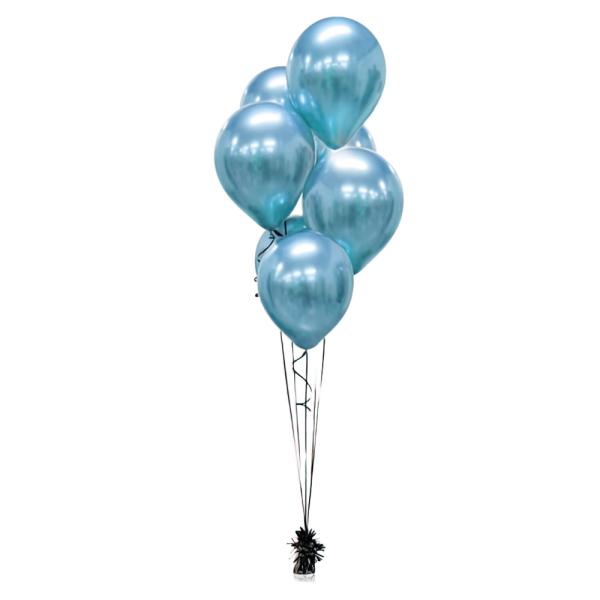 Latexballonger Chrome Lyseblå Platinum