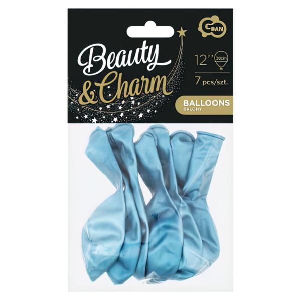 Latexballonger Chrome Lyseblå Platinum