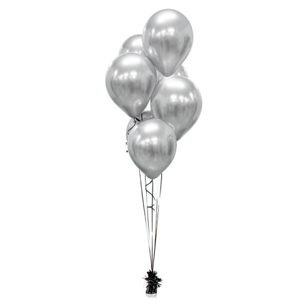 Latexballonger Chrome Sølv Platinum