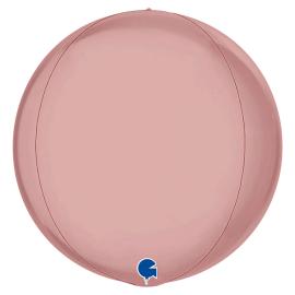 Stor Globe Folieballong Platinum Rosé