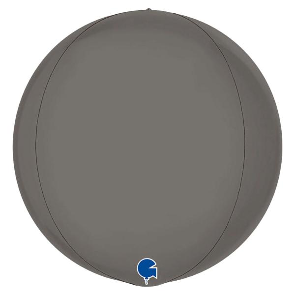 Stor Globe Folieballong Platinum Grå