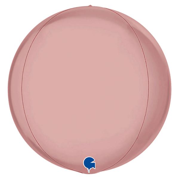Stor Globe Folieballong Platinum Rosé