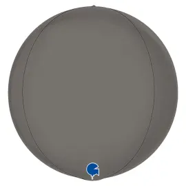 Stor Globe Folieballong Platinum Grå