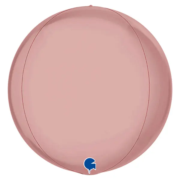 Stor Globe Folieballong Platinum Rosé