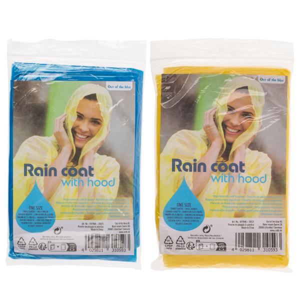 Regnponcho med Hette