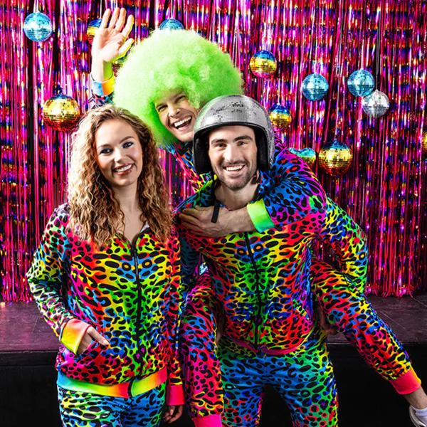 Afroparykk Neongrønn