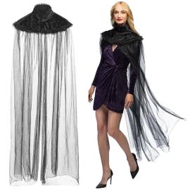 Kappe med Høy Krage Svart