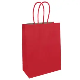 Festpose med Håndtak Mørkerød