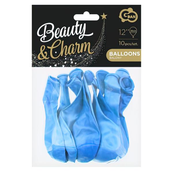 Latexballonger Metallic Lyseblå
