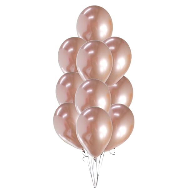 Latexballonger Metallic Rosegull