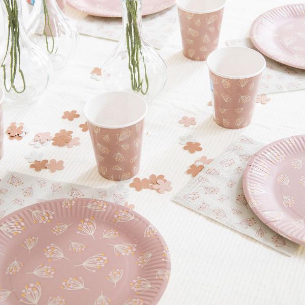 Konfetti Blomster Brunrosa/Gammelrosa/Beige 80-pakning