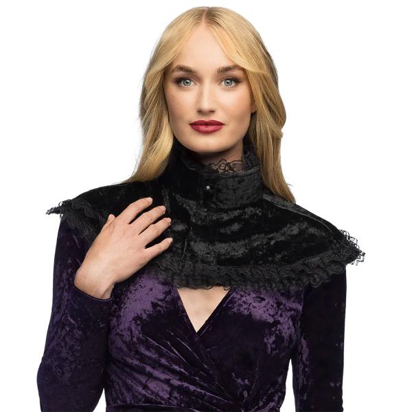 Kappe med Høy Krage Svart