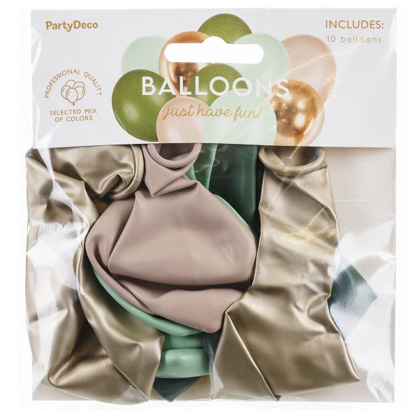 Latexballonger Naturfarget Mix 10-pakning