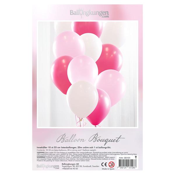 Ballongbukett Baby Rosa